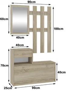 Ak furniture Predsieňová stena Bole dub sonoma