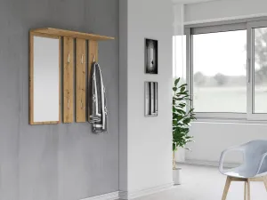 TP Living Predsieňová vešiaková stena Hanger hnedá
