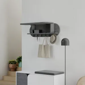 Predsieňový vešiak Houseland Kroma retro sivý