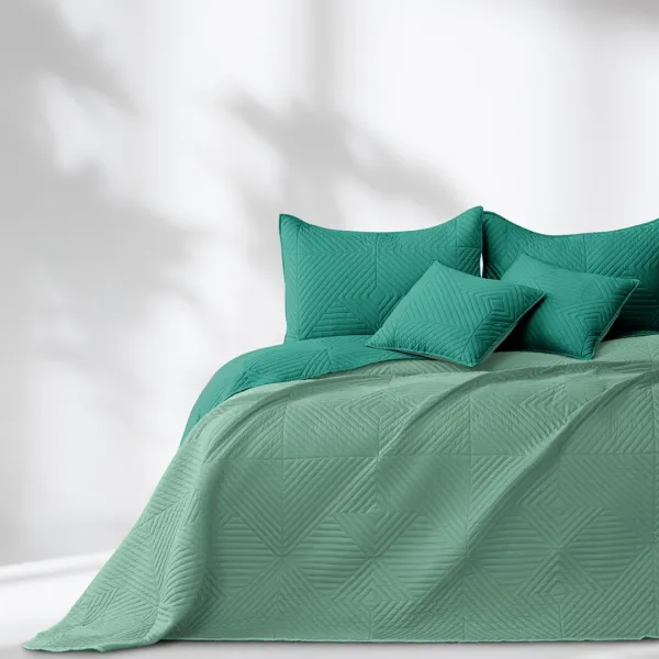 Prehoz na posteľ AmeliaHome Softa zelený, veľkosť 260x280