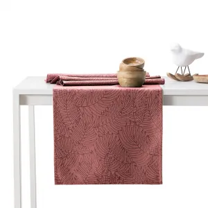 Sada ubrusu a běhounu na stůl AmeliaHome GAIA staroružový, veľkosť 115x250+35x250