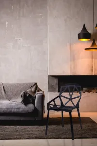 Ažurové kreslo moderné VECTOR čierne