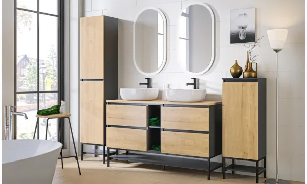 Comad Prídavná polica k nohám skrinky Monako 881 60 cm sivá
