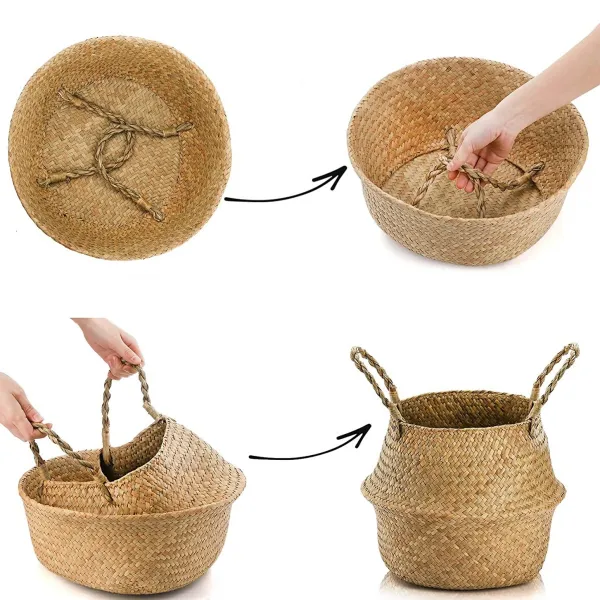 Tutumi Prírodný košík BOHO I bielo-hnedý