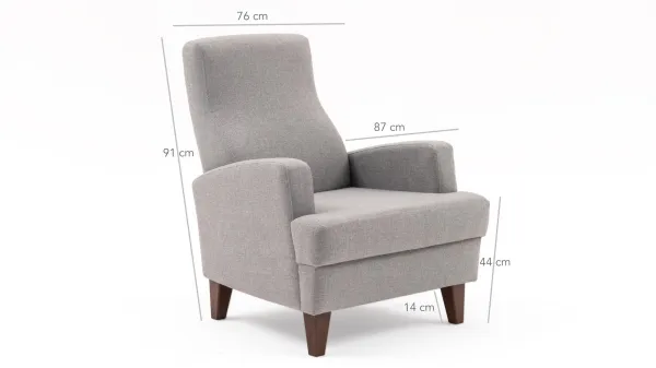 Kreslo Kana Bergere Light Grey