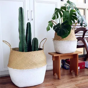 Tutumi Prírodný košík BOHO I bielo-hnedý