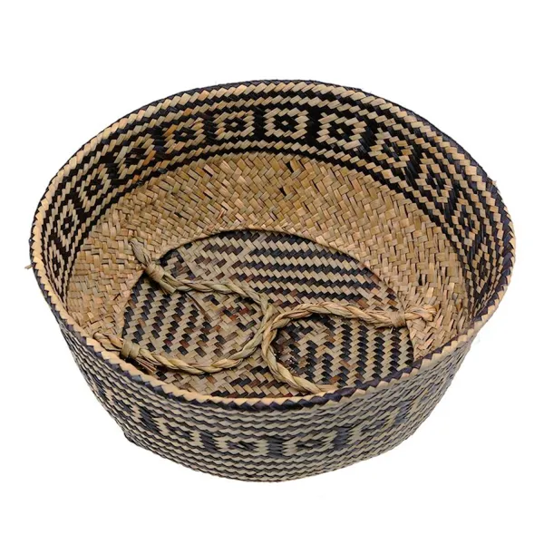 Tutumi Prírodný košík BOHO I hnedo - čierny
