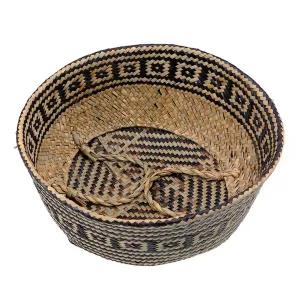 Tutumi Prírodný košík BOHO I hnedo - čierny