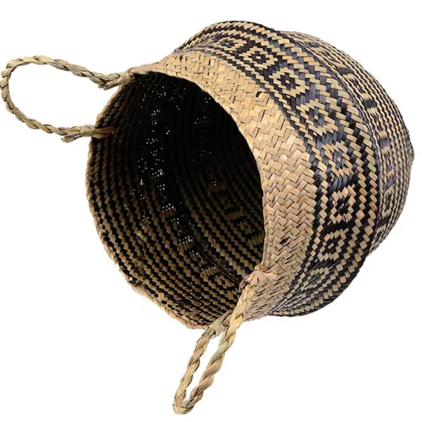 Tutumi Prírodný košík BOHO I hnedo - čierny