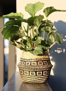 Tutumi Prírodný košík BOHO I hnedo - čierny