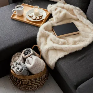 Tutumi Prírodný košík BOHO I hnedo - čierny