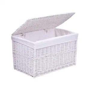 Prútený kufor biely 65 L