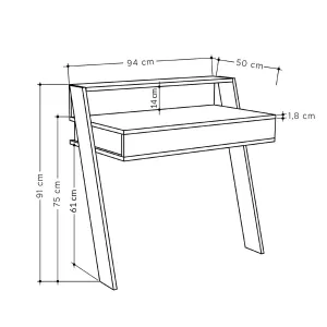 Písací stôl Cowork Working Table - Anthracite