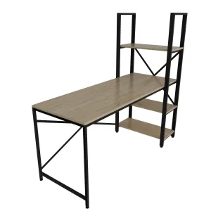 Kalune Design Psací stůl s regálem CENTILE dub