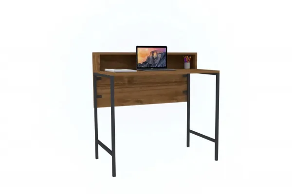 Písací stôl Uso - Walnut, Black