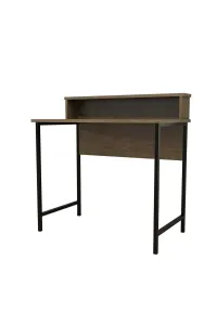 Písací stôl Uso - Walnut, Black
