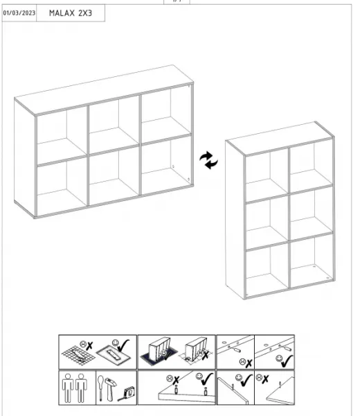 TP Living Regál MALAX 110 cm biely