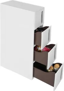 SONGMICS Pojazdný úzky regál so zásuvkami 17x84 cm