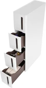 SONGMICS Pojazdný úzky regál so zásuvkami 17x84 cm