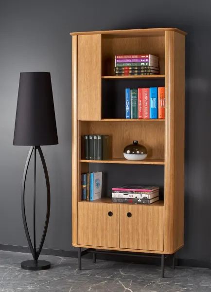 HALMAR Regál Smart REG-1 dub/čierny