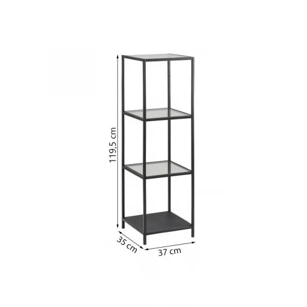 Actona Regál Seaford 37 x119,5 cm čierny