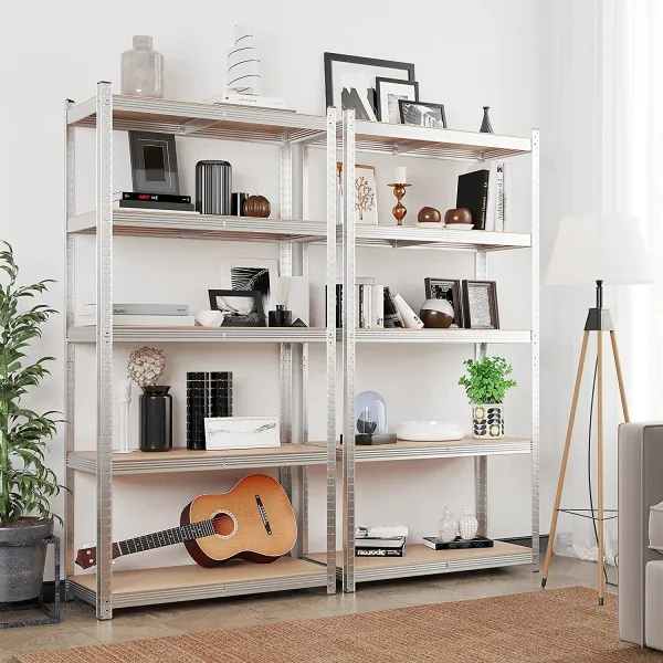 SONGMICS Regál Wera 100x200 cm strieborný