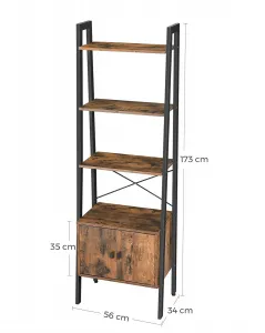 SONGMICS Regál 4 police skrinka industriálny 56x172 cm