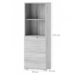 Szynaka Regál Selene 145 cm biely lesk/mat