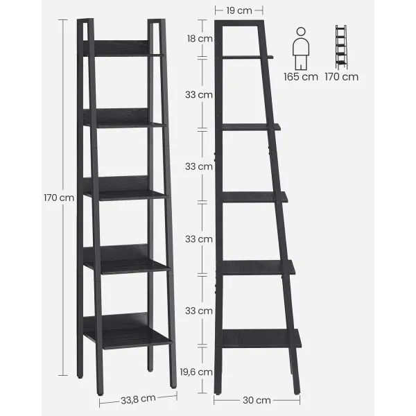 SONGMICS Regál Vasagle Narrow čierny