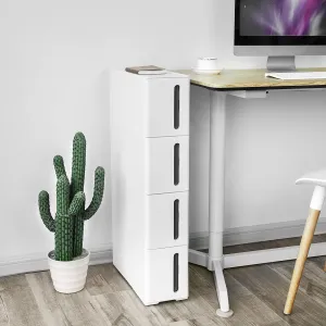 SONGMICS Pojazdný úzky regál so zásuvkami 17x84 cm