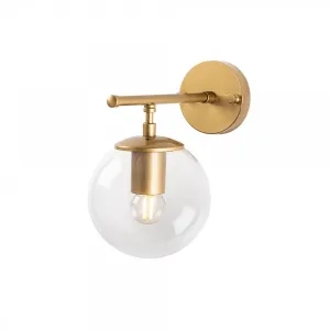 Opviq Nástenná lampa Roe zlatá/číra