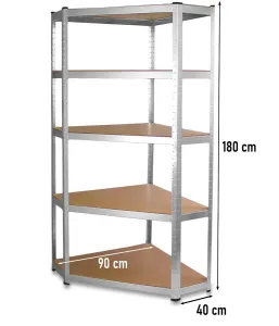 TP Living Rohový kovový regál Artenat 180 cm II
