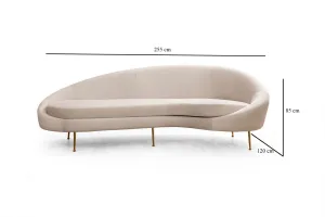 Trojmiestna pohovka Eses Right - Beige