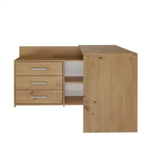 TP Living Rohový písací stôl + komoda DANY ľavý dub artisan