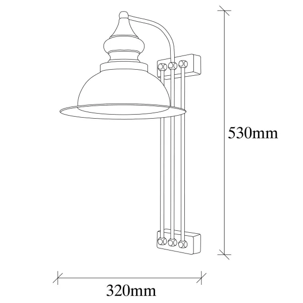Opviq Nástenná lampa Saglam III mosadz
