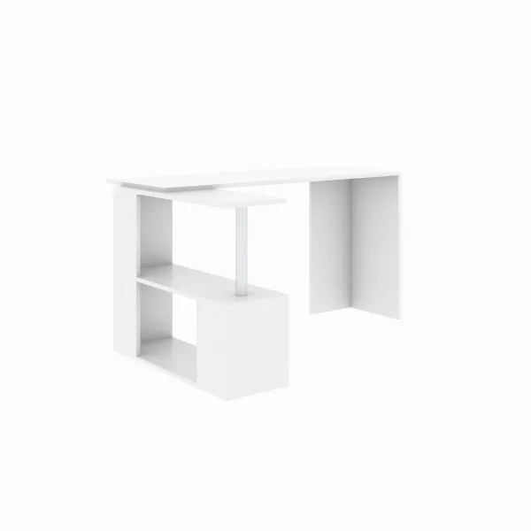 Hanah Home Rohový písací stôl Gelincik biely