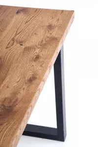 HALMAR Rozkladací jedálenský stôl Horus svetlý dub/čierna