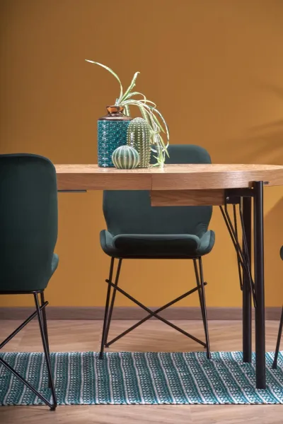 HALMAR Rozkladací jedálenský stôl Fero prírodný dub/čierny