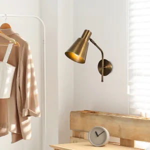 Opviq Nástenná lampa Sivani III mosadzná