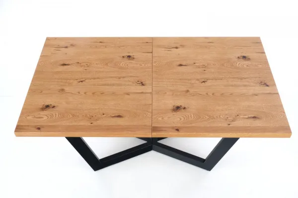 HALMAR Rozkladací jedálenský stôl Massive 160 cm svetlý dub/čierny