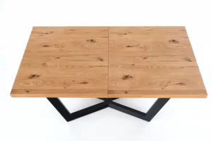 HALMAR Rozkladací jedálenský stôl Massive 160 cm svetlý dub/čierny