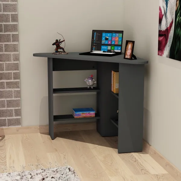 Písací stôl Corner - Anthracite
