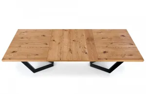 HALMAR Rozkladací jedálenský stôl Massive 160 cm svetlý dub/čierny