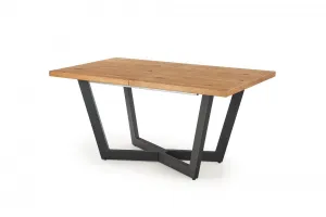 HALMAR Rozkladací jedálenský stôl Massive 160 cm svetlý dub/čierny