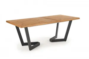 HALMAR Rozkladací jedálenský stôl Massive 160 cm svetlý dub/čierny