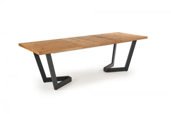 HALMAR Rozkladací jedálenský stôl Massive 160 cm svetlý dub/čierny