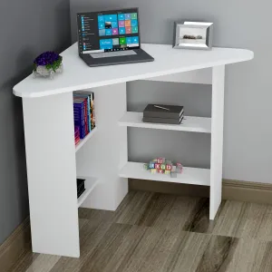 Hanah Home Rohový písací stôl Cor biely