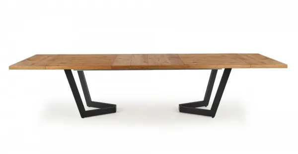 HALMAR Rozkladací jedálenský stôl Massive 160 cm svetlý dub/čierny