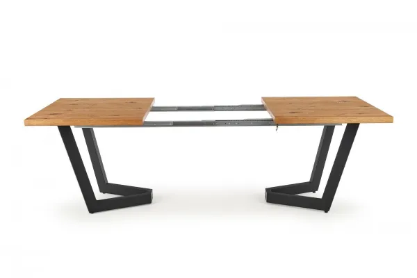 HALMAR Rozkladací jedálenský stôl Massive 160 cm svetlý dub/čierny