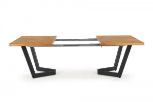 HALMAR Rozkladací jedálenský stôl Massive 160 cm svetlý dub/čierny